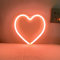 LED Neon Herzschild, Love Heart Neonlicht für Mädchenzimmer, Rosa Schlafzimmer Wohnheimdekor, USB oder Batteriebetriebene Herzlampe für Hochzeit, Valentinstag, Muttertag(1 Stück Pfirsichrosa)