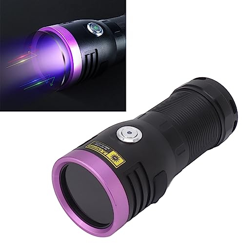 Topyond 365nm UV Flashlight Aluminium Alloy USB Type C 60W UV 365nm Light Flashlight for Cat Urine Detection Dry Stains Detection