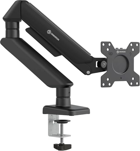 ONKRON Monitor Halterung für 13-32 Zoll Bildschirm bis zu 8 kg, Monitor Arm Stand mit Gasdruckfeder, drehbare Monitorhalterung VESA 75x75-100x100, Bildschirmhalterung schwenkbar neigbar Schwarz G45-B