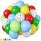 HILAVO Luftballons Blau Gelb Rot Grün, 12 Zoll Toy Inspiriert Story Regenbogen Bunt Party Latex Ballons mit Paw Helium Ballon Set für Kinder Junge Story Karneval Geburtstag Baby Shower Party Deko