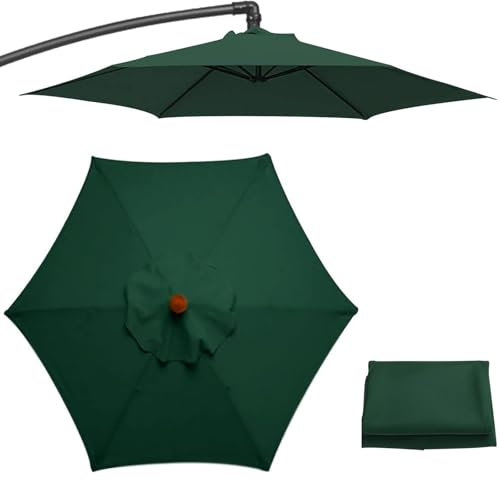Genérico Recambio Sombrilla 6 Varillas 3 Metros, Impermeable Repuesto Sombrilla, Tela Sombrilla, para Jardín, Patio, Piscina, Terrazas, Sombrilla En Voladizo(Green,6.5ft)