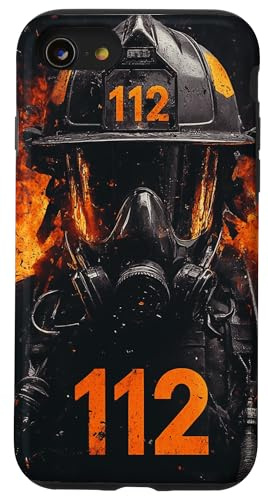 Feuerwehr Feuerwehr-mann in Flammen 112 Hülle für iPhone SE (2020) / 7 / 8