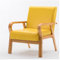 Mid Century Retro-Leder-Stuhl für Schlafzimmer, bequemer gepolsterter Lounge-Stuhl mit Armlehnen und Rückenlehne, einzelner Lesesessel für Erwachsene im Wohnzimmer, Empfang oder Schlafsäle (gelb)