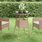 Juroupi Gartentisch Terrassentisch Wetterfest Lounge Tisch Outdoor BalkonhäNgetisch Ø60x75 cm Hartglas und Poly Rattan Beige