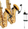 ACEMIC Dual UHF Saxophone Wireless Sax Microphone Instrument UHF Condenser Pick Up Clip-on Mic 1 Receiver and 2 Transmitter System for Saxophone French Horn Trumpet Trumbone,Q2/ST-5