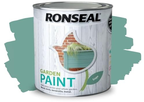 ARUUJ - Garden Paint, Fence Paints, Weather Resistant Outdoor Matt Paints, Water Based Paint For Sheds, Metal, Terracotta, Easy to Apply, Long-Lasting Colour & Protection (Sage, 2.5L)