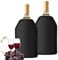 Weinkühler Manschette, 2 Stück Kühlmanschette Wein, Flaschenkühler, Champagner Kühler, Flaschenkühler für unterwegs - Weinmanschette, Weinflaschenkühler (Schwarz)