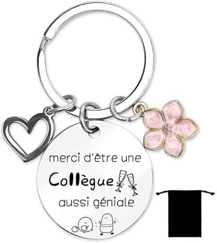 YZLPLP Porte-clés Personnalisé - Cadeau d'Amitié pour Collègue, Anniversaire, Retraite - Idée pour Femme et Homme de Travail