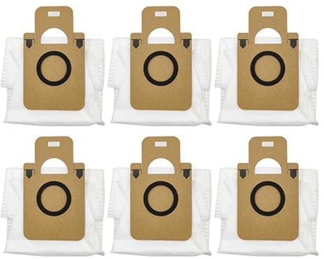 GZLLWVNK 6Pcs Robot Vacuum Cleaner Dust Bag Kit,Compatible For Xiaomi,Compatible For Dreame,Bot D10 Plus RLS3D Replacement Dust Bin