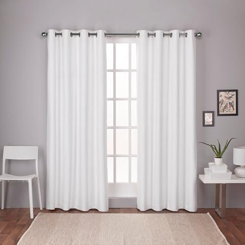 KnSam 2 Stück Verdunkelungsgardine mit Ösen, personalisiertes Muster Schwarzout Ösenschal Elegant Blickdicht abdunkelnd Vorhangs
