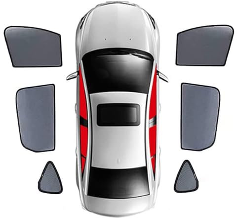 YIGY Parasol Ventana Coche para Hyundai i20 (2020–2023), UV Cortinas Sun Shade Transpirable Protección Solar Visera Accesorios,E 6pcs