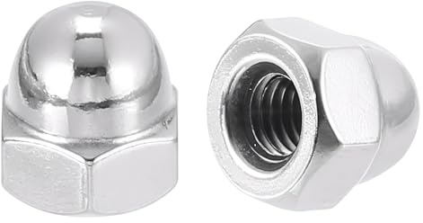 MIETONG20 Piezas tuercas de sombrerería - Tuercas de sombrero de acero inoxidable A2 tuercas hexagonales para tornillos varillas roscadas y pernos roscados M4 (4mm)