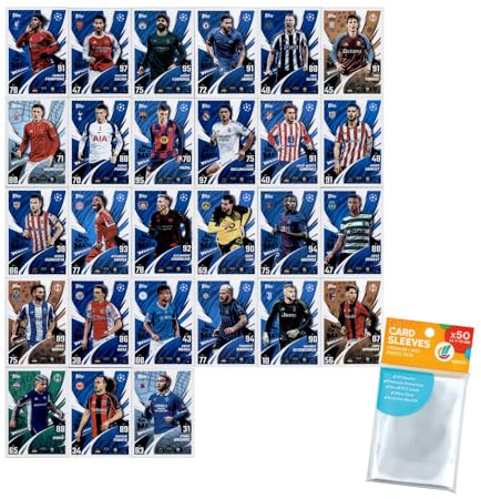 Bundle mit Topps Match Attax Champions League 2025/26 - Alle 27 Man of the Match Wildcard Karten + Exklusive Collect-it Hüllen