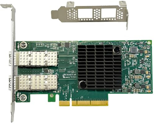 25GB Netzwerkkarte kompatibel mit Mellanox MCX4121A-ACAT Dual Port 25G SFP28 PCIe 3.0 x8 Ethernet Karte 10/25Gbps Netzwerkadapter PCI
