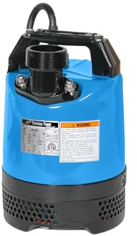Tsurumi Pump LB-480 Submersible Dewatering Pump 2/3 HP 115V 2 in Discharge Slimline Design Ideal for Construction Use | 63 GPM / 3780 GPH