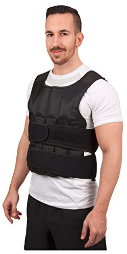 Sport-Tec Gewichtsweste Standard Trainingsweste Laufweste mit 38 Gewichtssäckchen, Fitnessweste, 10 kg