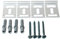 Liedeco Deckenclip für Flächenvorhangschienen 3-4 läufig | weiß | 4 Stück