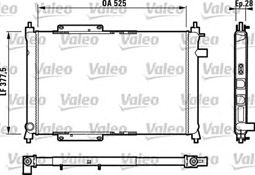 Valeo Kühler, Motorkühlung 731818 | Kompatibel mit: MG ZS, ZS Hatchback, ROVER 200 II Schrägheck, 400 II, 400 II Schrägheck, 45 I Schrägheck, 45 I Stufenheck