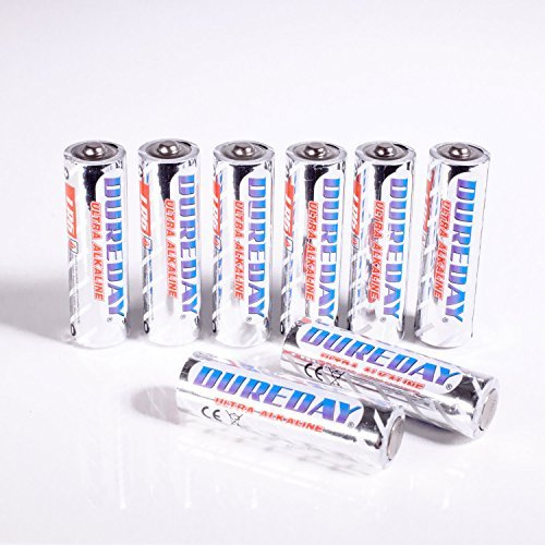 Pack of 8 Brighter 1.5v AA Ultra Alkaline Batteries by Lights4fun