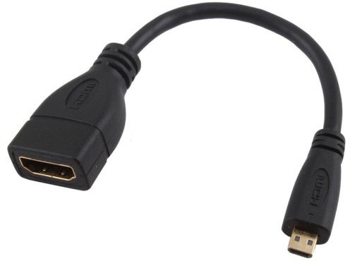 AFUNTA Micro HDMI Maschio D a HDMI Femmina A Adattatore Jack del Cavo Convertitore 1080P