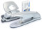 Rapesco 1282 Set Zero-01L Bürohefter, 50 Blatt Heftleistung, Zero 20 Locher, 20 Blatt Stanzkapazität, und 5000 26/8mm Heftklammern, Silber