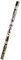 Didgeridoo Bambus Holz Aborigini bemalt geschnitzt Instrument fair Gecko Schildkröte Dot Painting (geschnitzt schwarz)