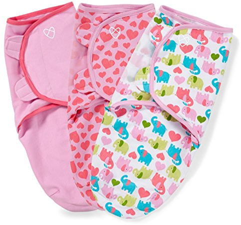 SwaddleMe Original Swaddle 3-PK, Elephant Hearts (SM) by SwaddleMe