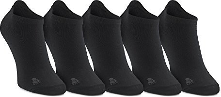 Ladeheid Lot de 5 Paires de Chaussettes en Fibres de Bambou Unisexe Adulte LASS0003 (Noir, 38-40)