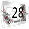 Personalised House Number Sign Printed Plaque Garden Glass Effect Acrylic Sign Door Plate Marble Wall Display 2 Part Branded Acrylic (Cute bird on a branch.)