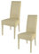 t m c s Tommychairs - 2er Set Moderne Stühle Luisa für Küche und Esszimmer, robuste Struktur aus lackiertem Buchenholz Farbe Sand, Gepolstert und mit Kunstleder in der Farbe Sand bezogen