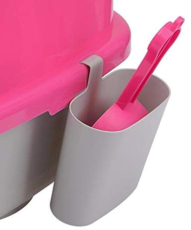 XIYAO Katzenstreu Schaufel Set, Hängende Katzenstreuschaufel mit hängendem Eimer Sauber und hygienisch Katzenstreu Zubehör Werkzeug