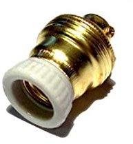 PORTALAMPADA OTTONE ghiera anello in CERAMICA E14 attacco piccolo PORCELLANA