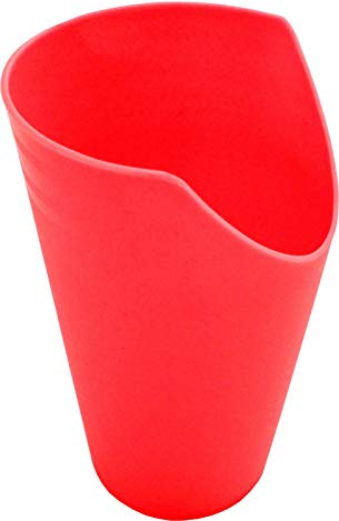 Pflegehome24® Trinkbecher mit Nasenausschnitt, rot- Krankentasse Trinkhilfe