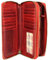 Hochwertige XXL Vintage Leder Damen Geldbörse Portemonnaie langes Portmonee Geldbeutel Organizer aus weichem Leder mit extra vielen Fächern inkl. RFID in rot - 20x11x3,5cm (B x H x T)