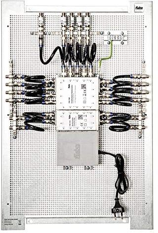 Fuba FMP 512 SL Multischalter-Paneel | Multischalter 12 Teilnehmer, EIN Satellit, komplett vormontiert im Montageschrank - mit Erdung, Potentialausgleich und Überspannungsschutz, EN/VDE-konform