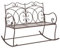 vidaXL Gartenbank Antik Sitzbank Eisenbank Metallbank Parkbank Gartenmöbel Terrassenbank Außenbank Terrassenmöbel Deko 104cm Eisen Antikes Braun