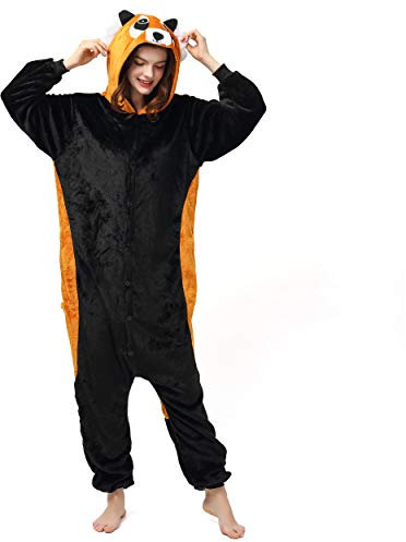 Katara 1744 (30+ Designs) Roter Panda-Kostüm, Unisex Onesie/Pyjama-Qualität für Erwachsene & Teenager