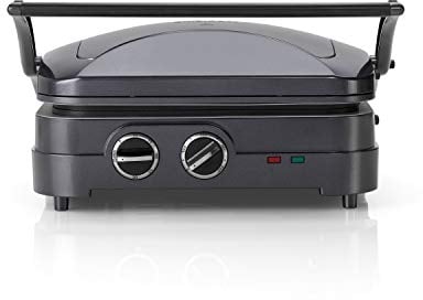 Cuisinart Grill and Griddle, Sandwich toaster, panini press, contact grill, electric griddle, Non-stick removable plates, dishwasher safe, Health grill, less oil, Midnight Grey