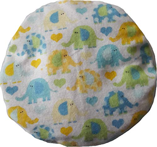 Körnerkissen Wärmekissen 15 cm rund mit Kissenhülle (Traubenkerne, Elefant)