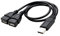 Villageboom Double USB 2.0, 1 Mâle vers 2 Femelle, USB Male Femelle Double, Y 1 à 2 – Solution Rapide pour connecter Un deuxième Appareil USB, Longueur 33 cm, Produit à Valeur ajoutée Sociale