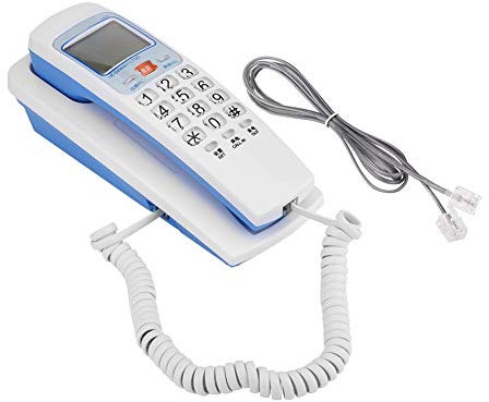 Socobeta Telefono Telefono con Filo avanzato Telefono Fisso ID chiamante per casa e Ufficio(Bianca)