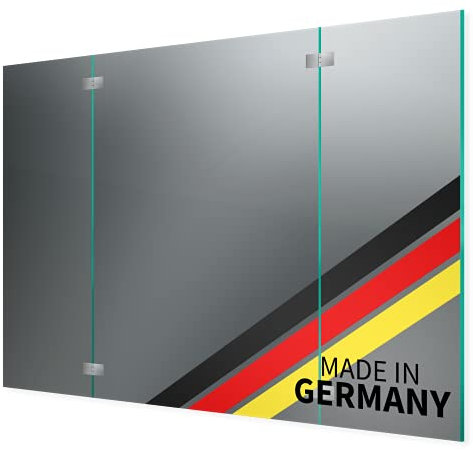 Spiegel ID Cristal: KLAPPSPIEGEL 3-teilig 50x60 cm (Breite x Höhe) - nach Wunsch anpassen - Made in Germany - Spiegel klappbar Badspiegel Wandspiegel