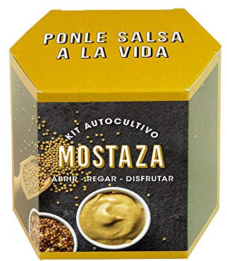 Kit de Autocultivo de Mostaza – Incluye Semillas, Maceta Biodegradable y Sustrato | Fácil de Plantar en Casa | Ideal para Cocina y Regalo Original | Resetea