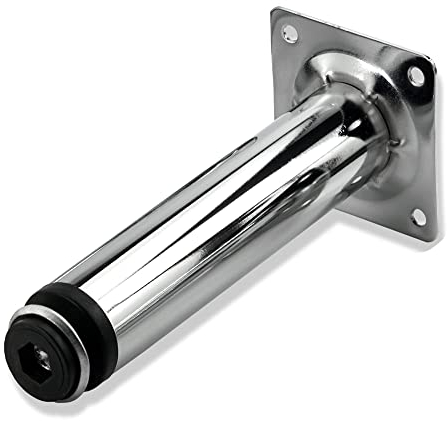 Mprofi MT® 8 Pièces | Pieds de Meuble Réglable Hauteur: 150mm Ø 30mm | Pieds Meuble Cuisine Metal | Pied de Table | Pied de Bureau | Nivellement Réglables en Hauteur pour Meubles | Chromé