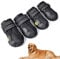 Hundestiefel 4 Stück,wasserdichte Hundeschuhe mit reflektierenden verstellbaren Trägern für kleine mittelgroße Hunde (A, 7)