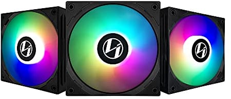 Lian-Li ST120 RGB PWM Lüfter, paquete de 3er con controlador - 120 mm, schwarz, negro