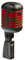 Proel EIKON DM55V2RDBK - Microfono Dinamico Cardioide Professionale Vintage in metallo, Edizione Nero/Rosso (EIKONDM55V2 RDBK)