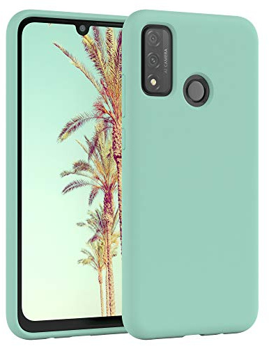 EAZY CASE Premium Silikon Handyhülle kompatibel mit Huawei P Smart (2020), Slimcover mit Kameraschutz und Innenfutter, Silikonhülle, Schutzhülle, Bumper, Handy Case, Hülle, Softcase, Mintgrün, Grün
