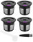 Reusable K Cups for Keurig 2.0 and 1.0 Refillable K Cups Keurig Filters Reusable Filter Cups with Brush and Spoon, Stainless Steel Coffee Filters (Set of 6 PCS)(4 Black (PP Bag))