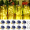 SmilingTown 10 Pack 30 LED Solar Mason Jar Lid String Lights,Fairy Lights Including 10 Pcs Hangers,for Indoor Outdoor Wedding Patio Garden Party Decorations Gift(No Jars) (Warm White)